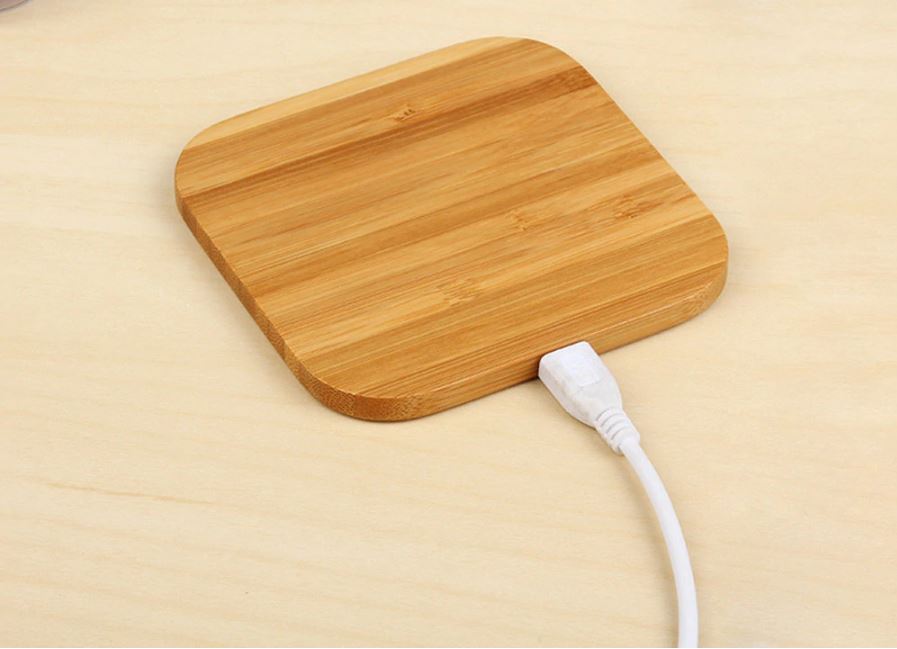 WOODEN Qi Wirless Charging Pad Mobile Dock Quick Charge Mobile Charger