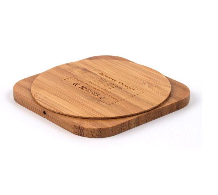 WOODEN Qi Wirless Charging Pad Mobile Dock Quick Charge Mobile Charger - Image 3