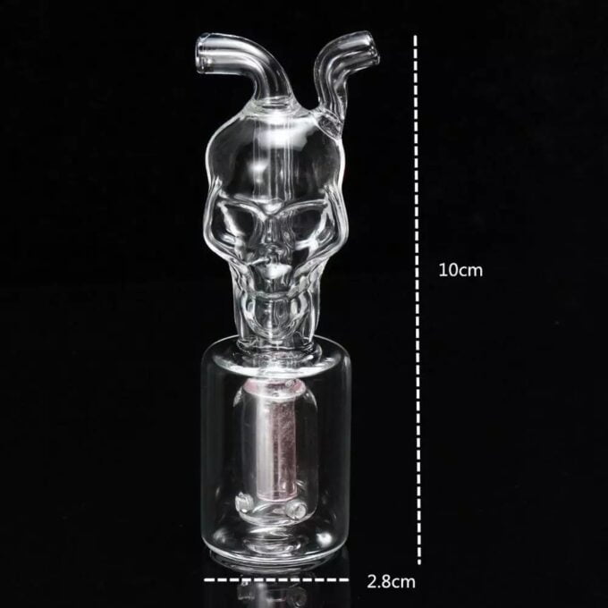 Glass-Skull-Shape-Water-Pipe-Set-with-Tubes Pyrex Bong Glass Pipe