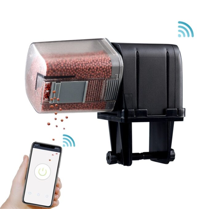Automatic Aquarium Fish Tank Food Feeder Timing Wifi Wireless Intelligent Remote Control Fish Tank Dispenser 2