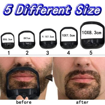 New-5-Pcs-Men-Tool-Template-Guide-Design-Mustache-Beard-Goatee-Shaving-Shaper-Style-Beard-Comb