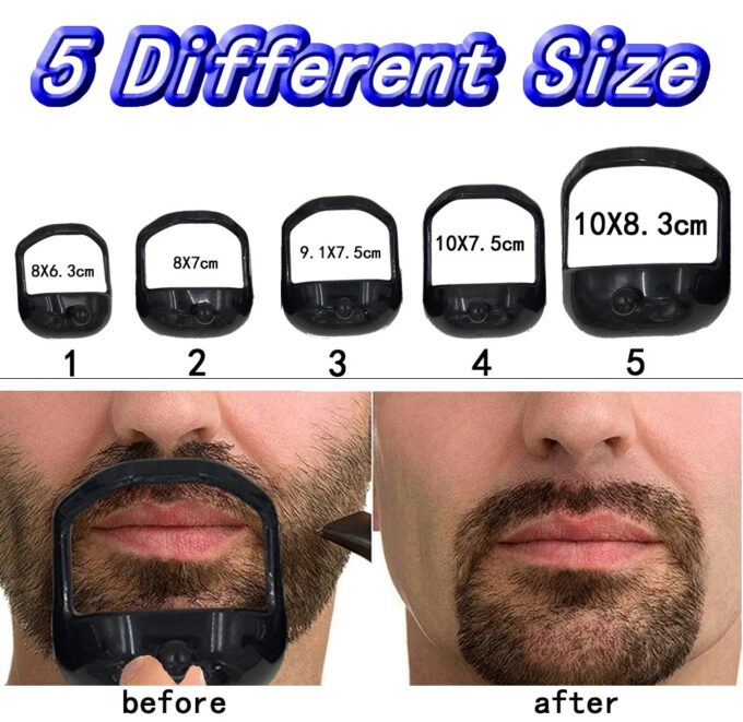 New-5-Pcs-Men-Tool-Template-Guide-Design-Mustache-Beard-Goatee-Shaving-Shaper-Style-Beard-Comb