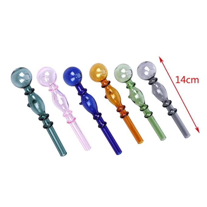 1Pc-14cm-Random-Color-Glass-Hand-Pipes-Food-Grade-Smoking-Water-Hand-Pipe-Tobacco-1