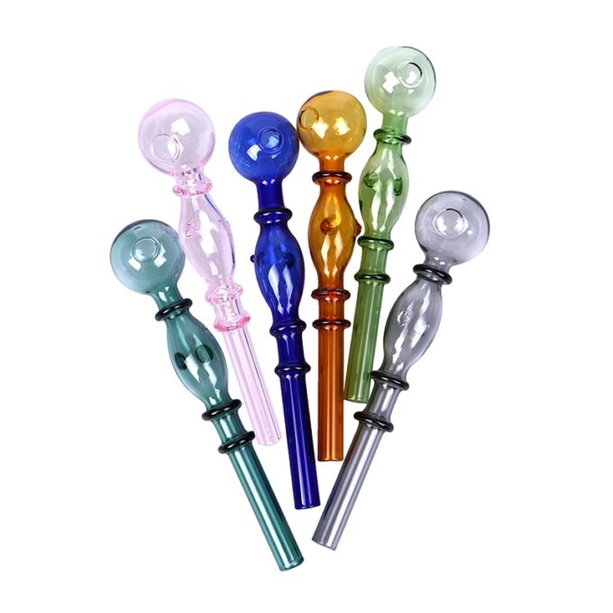 1Pc-14cm-Random-Color-Glass-Hand-Pipes-Food-Grade-Smoking-Water-Hand-Pipe-Tobacco-2