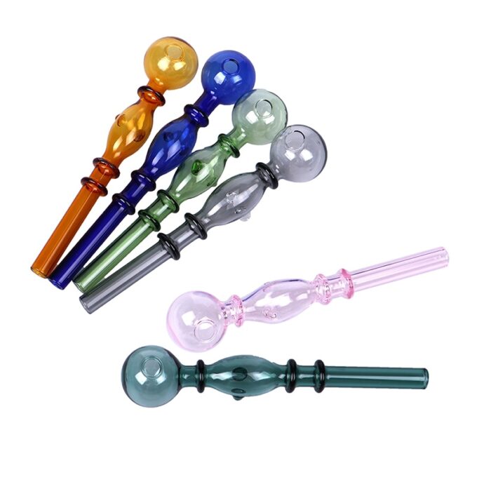 1Pc-14cm-Random-Color-Glass-Hand-Pipes-Food-Grade-Smoking-Water-Hand-Pipe-Tobacco