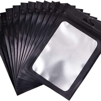 100-pieces-Matte-Black-Aluminum-Foil-Zip-Lock-Packaging-Bag-Resealable-Grip-Ziplock-Mylar-Pouch-Small