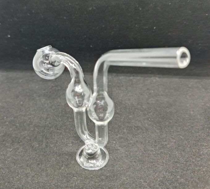 Pyrex Glass Tube Pipe - U Shape Straw with Base Stand, U Shape Pyrex Pipe with Stand, chezain.com