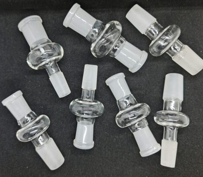 chezain.com Quartz Adapter Port Male Female Port Connector for Water Glass Pipes Hookah Pipes 14 Male To 18 Female Adapter Smoking Tool